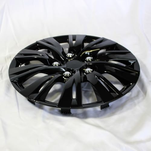 Set of 4 15\" 10 Split Spoke Wheel Covers - Gloss Black