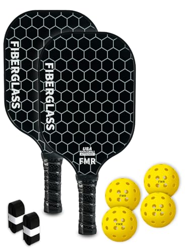 Feel My Rhythm Pickleball Paddles Set of 2 with 4 Balls