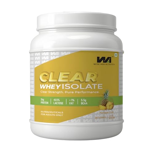 Image of Clear Whey Isolate 90% | 24g Protein Per Serving | 30 Servings | 0.5% Lactose, 1% Fat, 0 Sugar | Fast Absorbing, Zero Bloating, Easy to Digest | Fast Muscle Recovery (PINEAPPLE CRUSH)