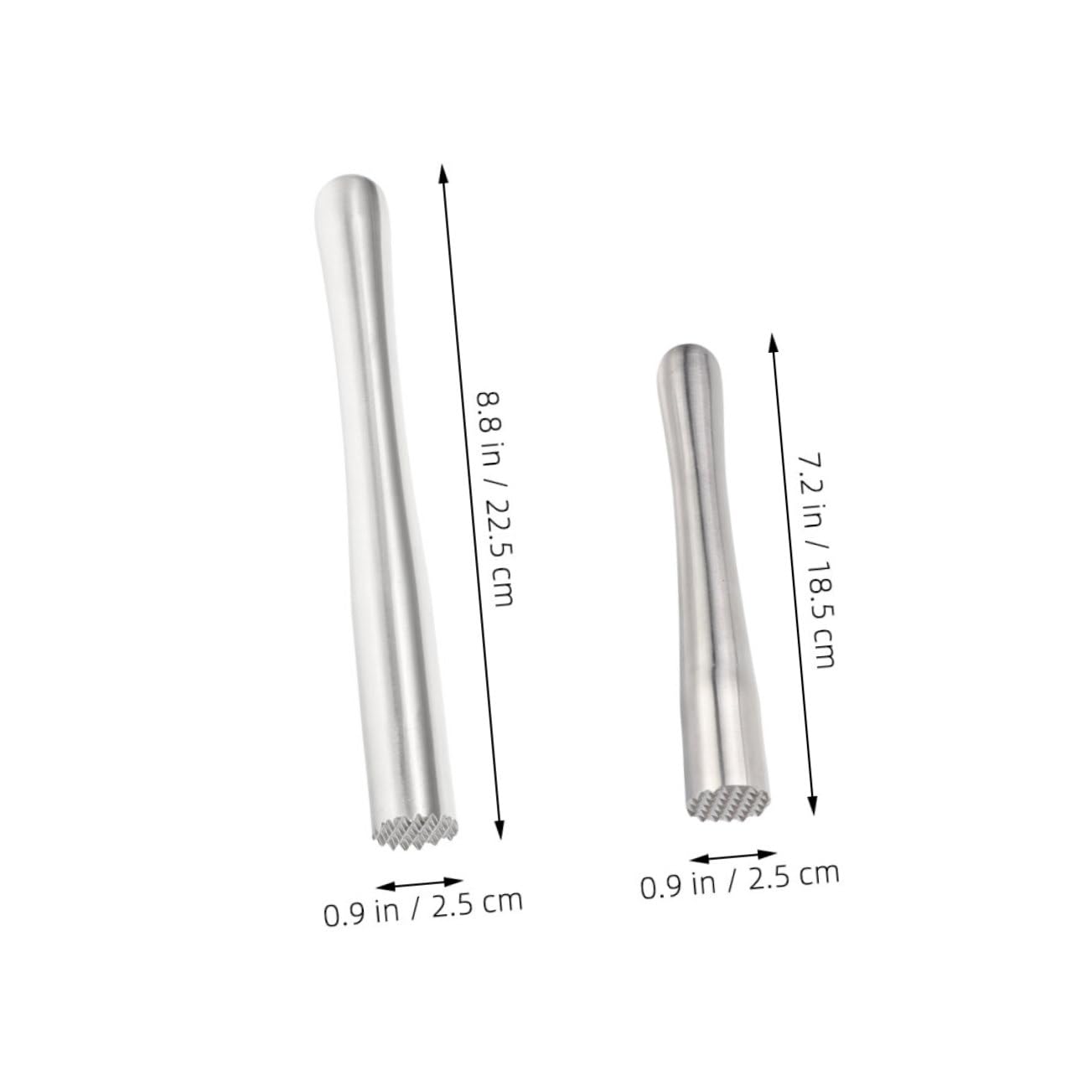 Cabilock 2pcs Stainless Steel Muddler Tool for Crushing Ice and Pressing Lemons for Mojito Mixing and Fruit Drink Preparation Comfortable Grip and Efficient Design