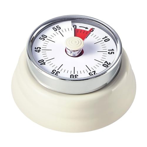 Elegant Stainless Steel Vintage Kitchen Timer with Magnetic Attachment - 60-Minute Countdown &...