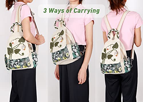Girls-Convertible-Sling-Bag-Hand-Craft-Artisan-Backpack-Beautiful-Canvas-Premium-Casual-Day-Pack-for-Women
