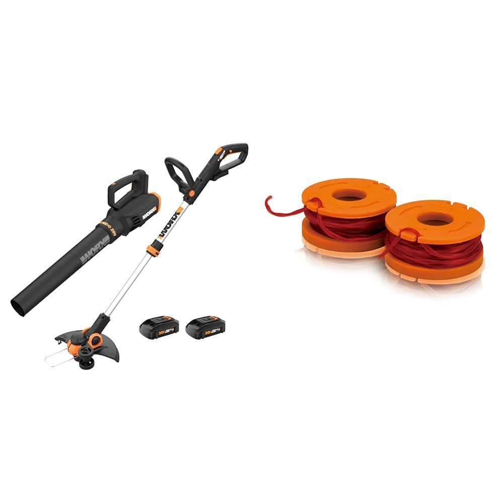 Amazon.com : Worx 20V String Trimmer, Edger & Leaf Blower Bundle