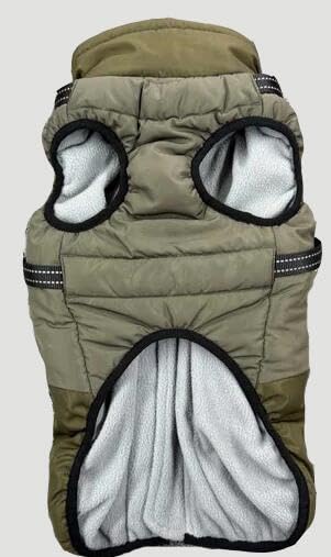 AOFITEE Warm Winter Dog Coat for Medium Dogs, Green M — image 1