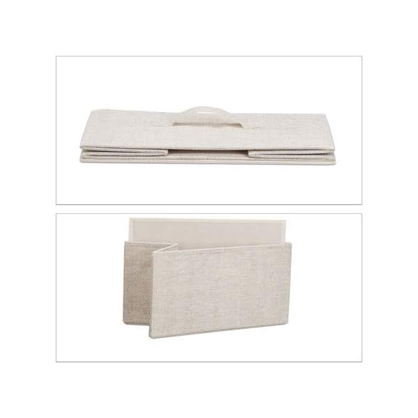 Relaxdays Shelving System, Chest of Drawers, Standing Shelf with Boxes, Various Versions, Metal and Wood, Beige - Image 6