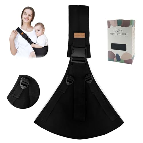 Image of Baby Sling Carrier,Toddler Carrier,Upgraded 2025 Baby Sling with 4 Adjustable Straps(10-30lbs),Lightweight,Portable and One Size Fits All(Black)