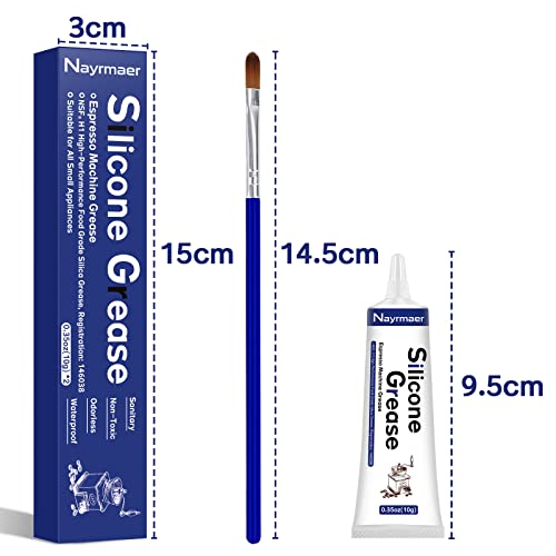 Espresso Machine Grease, 2 x 10g Silicone Grease Maintenance Kit for Care and Maintenance of All Coffee Machines, Food Grade Grease for All Expresso Machines