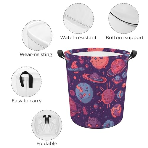 Panier à linge pliable planète pour résoudre le manque de rangement - 5