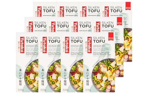 Yutaka Tofu Soybean Curd 308g (Pack of 12) | Fresh Silky Japanese-Style Tofu | High Protein | Vegan & Gluten-Free | Versatile for Cooking Stir-Fries & Healthy Meals