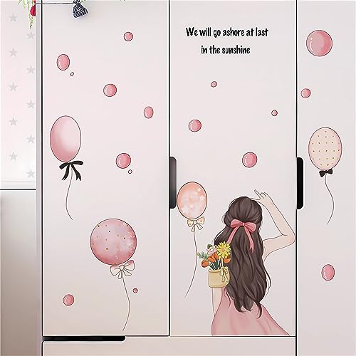 Vinilo decorativo muro niña rosa sacinora inspiracional miniatura 3