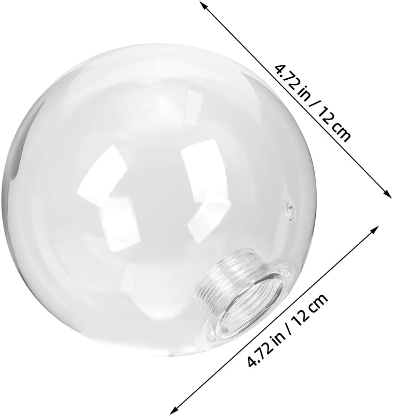 HEMOTON 3pcs Clear Glass Globe for Light Fixtures Replacement, Clear Round Glass Globe Lamp Shade Bubble Glass Lampshade Cover Glass Ball Sphere Replacement