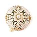 Apropos Hand-Painted Vintage Style Faberge Egg with Rich Enamel and Sparkling Rhinestones Jewelry Trinket Box (White)