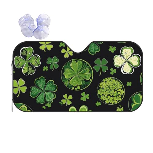 Parasol luna de coche universal con diseño de hojas estilo boho protector térmico plegable S