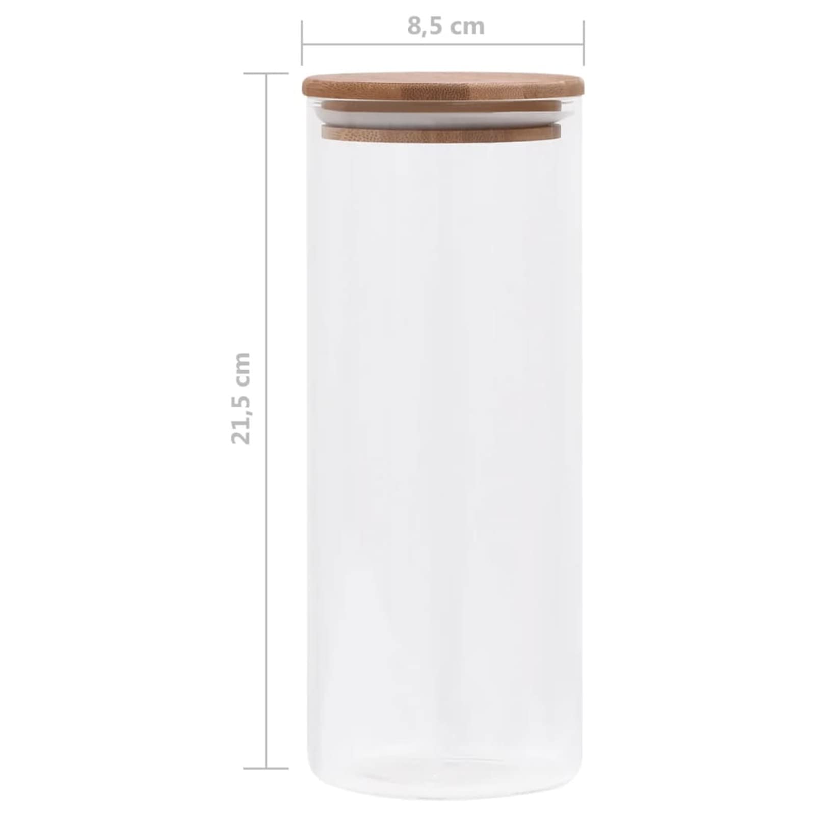 Tarros de almacenaje con tapa de bambú 6 unidades 1000 ml, Tarros De Cristal Con Tapa, Botes Cocina Almacenaje, Frascos De Vidrio, Botes Para Especias Cocina