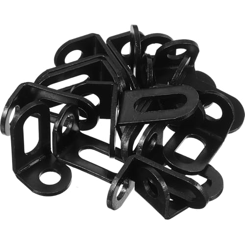 KALLORY 20 Soportes Metálicos de Esquina en L Ajustables de Hierro, Ángulo Recto 90° para Estantes y Muebles, Accesorios para Refuerzo de Armarios y Proyectos de Carpintería, Paquete de