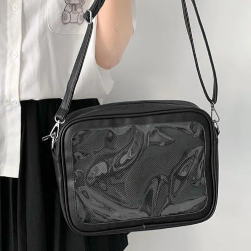 Ita Bag Lolita Jk Bag with Badges Display Plate Women Uniform Crossbody Bags Kawaii Ita Bag Pu Leather Handbag2