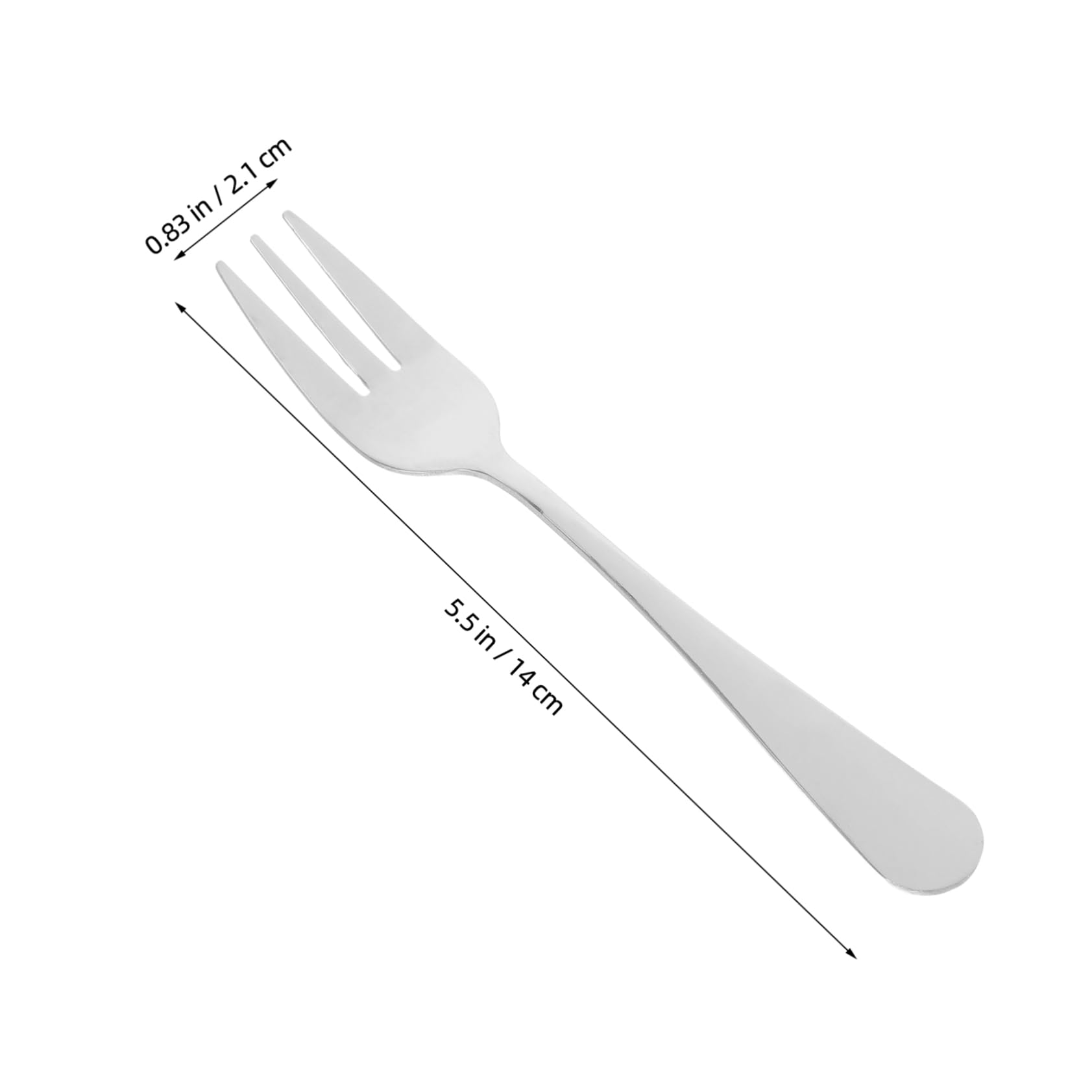 STOBAZA 6pcs Stainless Steel Dessert Forks Elegant Finish Cutlery for Salads Appetizers and Cakes Easy to Clean Silverware for Home and Commercial Use