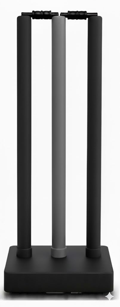 Bodyfit Heavy Cricket Stumps | Plastic Set with 3 Stumps + 2 Bails + 1 Stand | Full Size Wickets for Cricket Ground, Tournament Wicket, Multi-4.-image-15