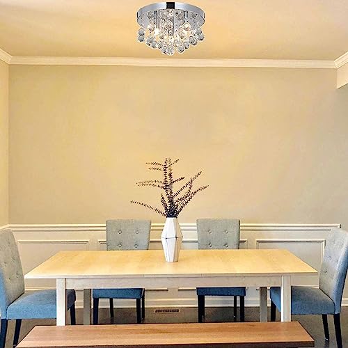 Plafond crystal light au design de pluie de cristal K9 - 5
