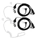 EuAcesry 2 Stück Sicherheits-Radio-Headset mit PTT-Mikrofon, 1 Pin 2,5 mm, kompatibel mit Walkie-Talkie TL-KR T92 H2O T82 T62 T60 XT180 und Co-b-ra - Kopfhörer mit Luftschlauch