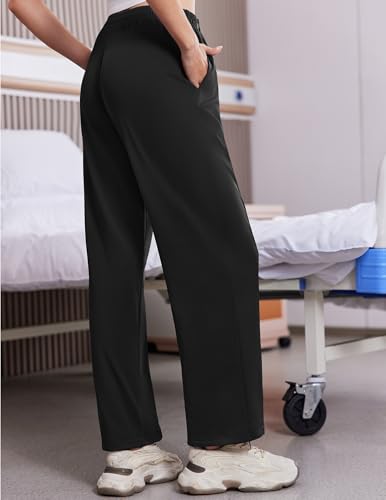 Deyeek Tear Away Pants for Women Side Slit Snap Sweatpants Loose Fit Post Surgery Casual Adaptive Clothing with Pockets2