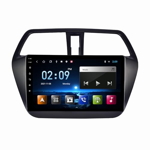 Image of Modorwy Original QLED 9 inch Zlink Car Android Stereo | OS 13 | 2GB+32GB | Display Support Car Play & Android Auto | incl. AHD Rear Camera & Frame Compatible with Maruti S-Cross - 1 Year Warranty