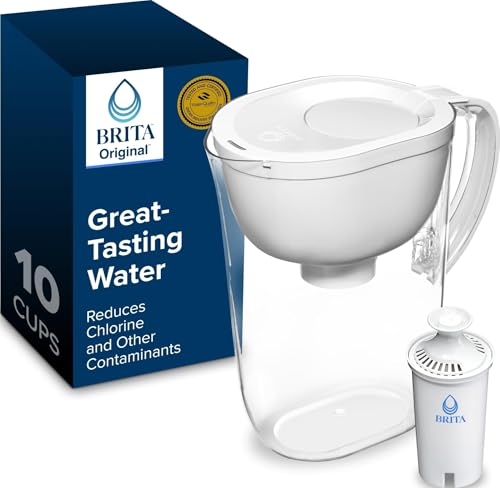 Brita Large 10 Cup Water Filter Pitcher, Includes 1 Filter, Brigh...