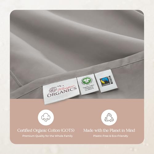 Image of Whisper Organics 100% Organic Cotton Bed Sheets with Deep Pocket 4 Pc. Set