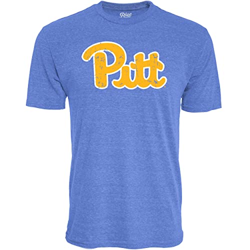 Pittsburgh Panthers Tri-Blend T-Shirt Vintage Icon Team Color, Large