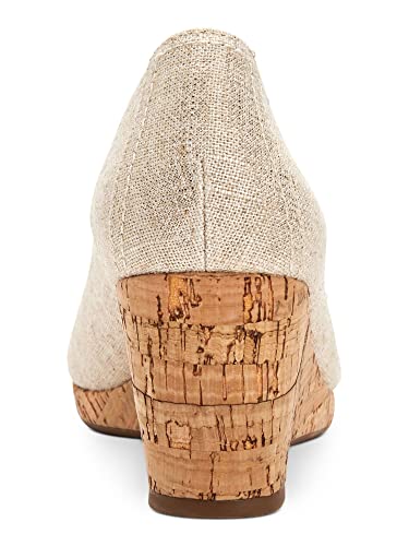 Charter Club Womens Toniie Canvas Slip On Wedge Heels Metallic 7.5 Medium (B,M)2