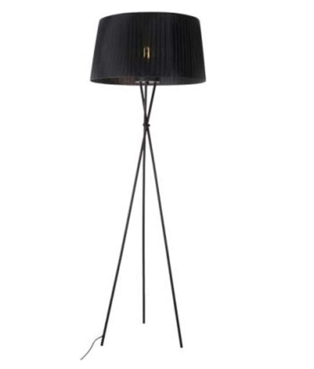 CVdrtyED Standing Lamp Modern Iron Tripod Floor Lamp Fabric Lampshade Light for Living Room Bedroom Study Decor Home Standing Bedroom Living Room(Black)