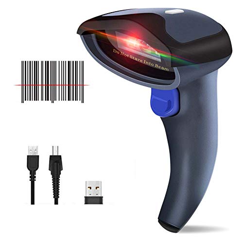 NETUM Wireless Barcode Scanner Compatible with Bluetooth, Portable USB Wired 1D Barcode Scanner for Inventory, 2.4G Cordless CCD Scanner Gun for Tablet iPhone iPad Android iOS PC POS