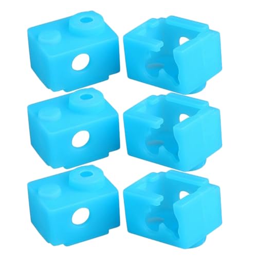 GLEAVI 6pcs Printer Accessories Kit Silicone Extruder Parts Sock Heater Block Cover for Printer Hotend Silicone Sock for