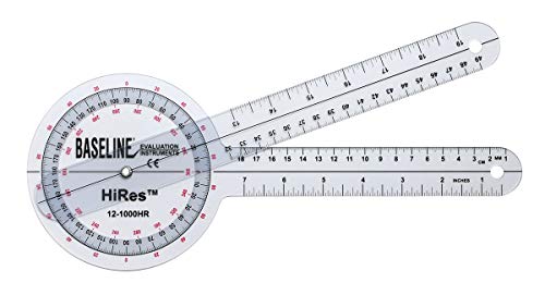 FEI 12-1000HR Baseline Plastic Goniometer, Hires 360 Degree Head, 12