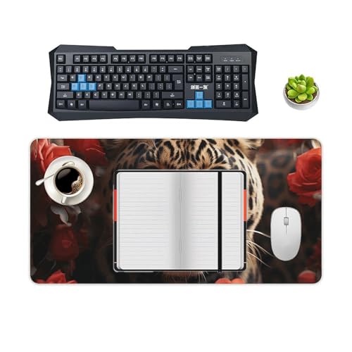 Tapis de souris de jeu imperméable grand format design tigre