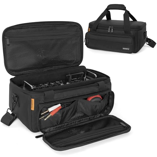 Image of Padded Mixer Carry Bag Fits Behringer X-AIR Series Mixers（ XR12，XR16，XR18）, L 14.6 inch x W 7.5 inch x H 6.7 inch Black