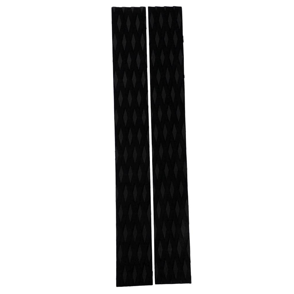 jojomis 2-Pack EVA Skimboard Traction Pads - Bar Grip for SUP, Surfboard & Shortboard - Black
