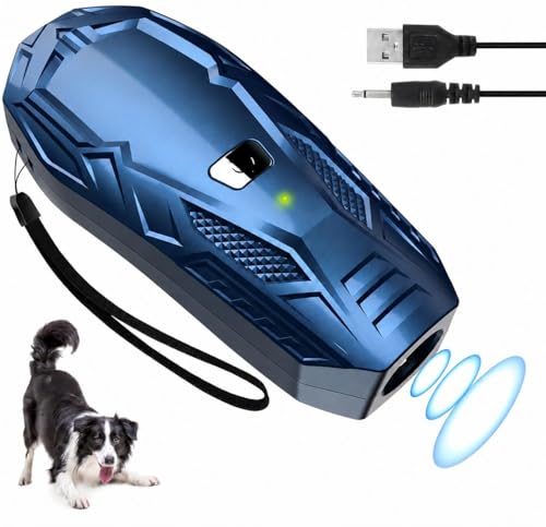 Antiladridos para Perros, Ahuyentador de Perros Ultrasonidos Portátil, Potente Dispositivo AntiladridosPerros con LED, Silenzioso UltrasonidoPerros Interiores Exteriores, para PerrosPequeños Grandes