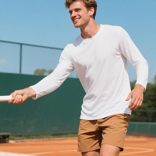 Men's Long Sleeve Shirts UPF 50+ UV Sun Protection Rash Guard Shirt Lightweight Dri Fit Casual Athletic Running Workout Tops4