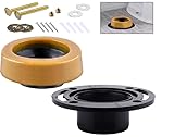 Toilet Flange Extender Kit with Extra Thick Wax Ring – Universal Toilet Repair Kit for Secure Installation & Leak Prevention – Fits 4' Waste Lines – Ideal for New Installations & Replacements