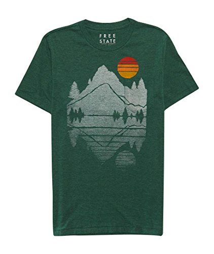 Aeropostale Men's Free State Green Mountains Graphic T Shirt M Deep Camo