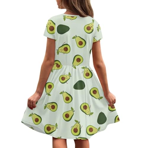 Image of Short Sleeve Dress for Girls with Pockets Cute Toddler Girl Clothes Summer 2-12