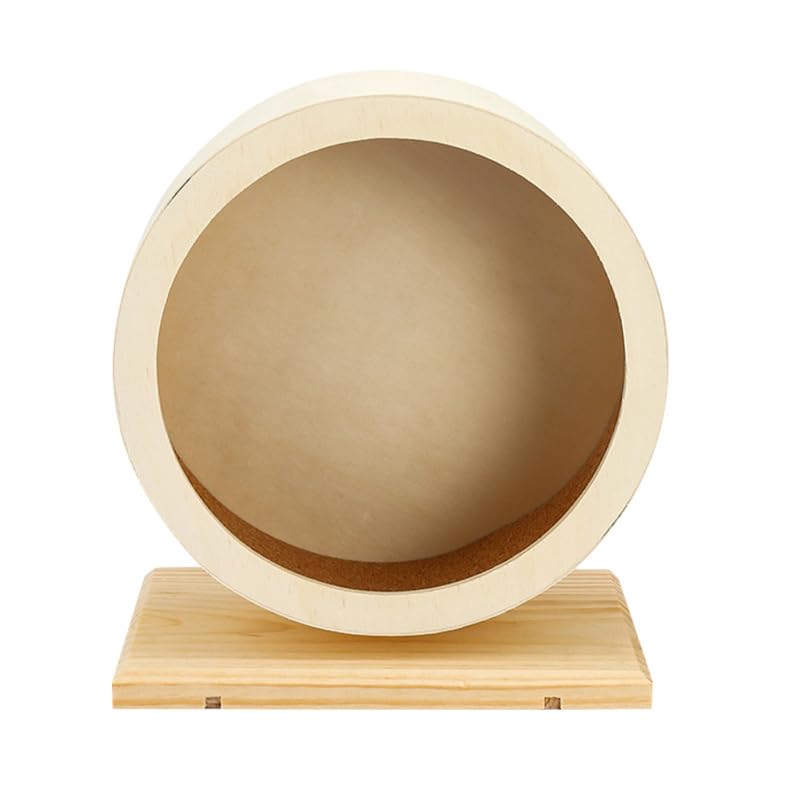 KESYOO Roue d'exercice silencieuse en bois pour hamster, hérisson et petits animaux de compagnie, taille 30,5 cm, pour animaux de compagnie