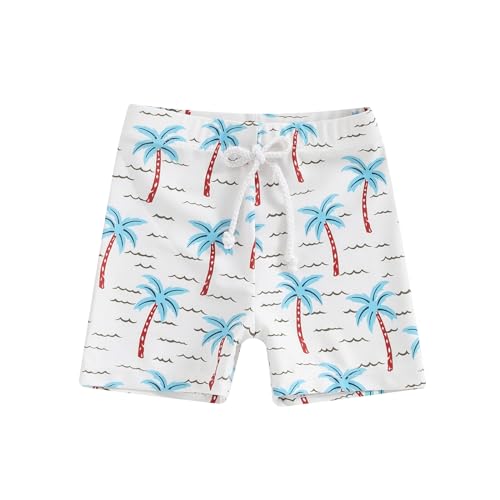 Baby Boy Swimsuit Toddler Baby Boy Beach Swim Shorts Bathing Suitt Swimsuit Swimwear Shorts Boys Swim Trunks (Cd-Tree White,3-4T)
