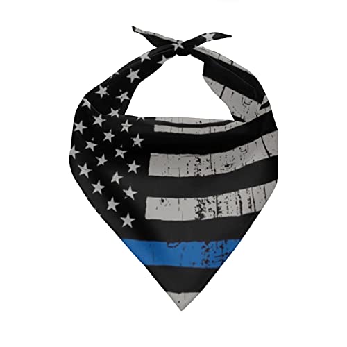 Snilety Black Tops American Flag Design Polyester Triangle Kerchief for Puppies Animals,Wahable Neck Scarfs Pets Bandanas,Patriotic Style Muffler Daily Wear