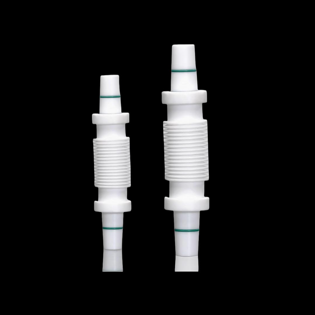 Złącze kołnierzowe PTFE — 2-kierunkowe złącze do szkła laboratoryjnego — dostępne w rozmiarach 24/40, 29/42, 34/45, 45/50 1 szt.(PTFE 45/50 to 45/50-Flange Joint)