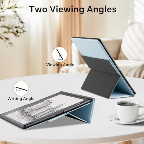 Image of CoBak Case for Tablet Reader - All New PU Leather Cover with Auto Sleep Wake Feature for Tablet Reader 10.2 inch 2022 & 2024 Released with Pen Holder (not Compatible with Remarkable),Sky Blue