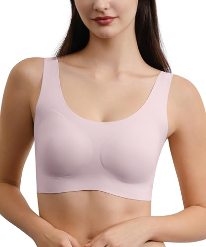 Image of Ubras Seamless Bras for Women Smooth Comfortable Jelly Dot Wireless Bralette Full Coverage Pull On Breathable Bras