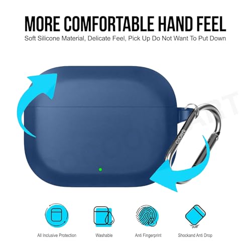 Image of Soft Silicone Case Cover Compatible for OnePlus Nord Buds 3r (2025) -Blue