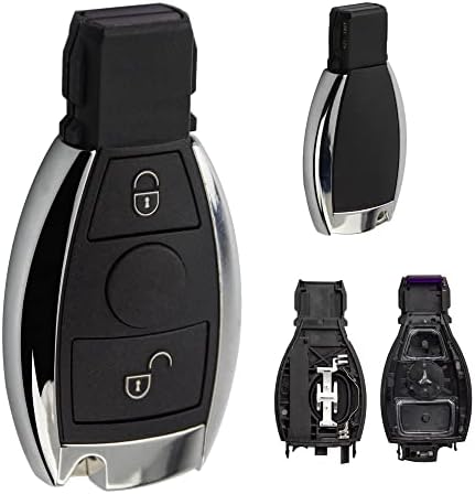 Télécommande 3 Boutons Pour Mercedes Classe A, B, C, E, S, CLK, ML Et Plus - Remplacement Clé Coque Noir | Compatible W164, W245, A209, W212, W204